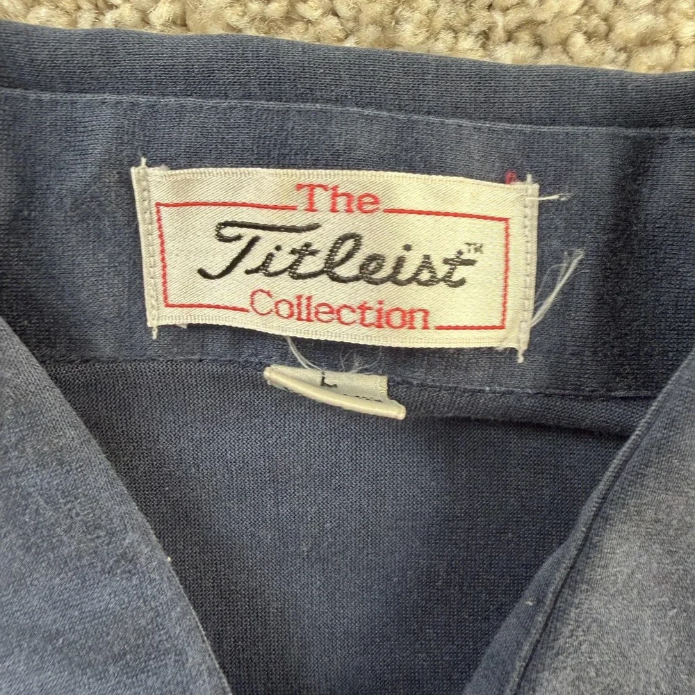 Vintage Titleist Collection Polo Shirt Mens Large Blue Short Sleeve Golf Japan